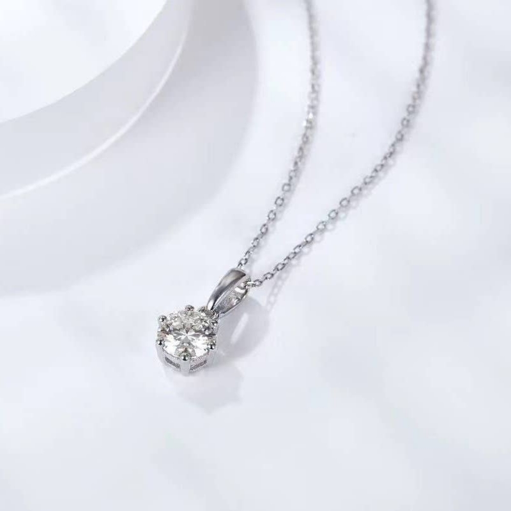 2CT VVS GRA Certified Moissanite Necklace-Floral